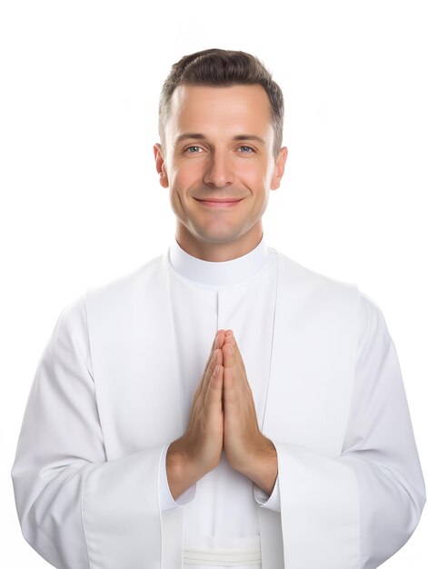 Photo spiritual male priest in church ai generated