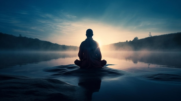 Spiritualiteit meditatie vooraanzicht