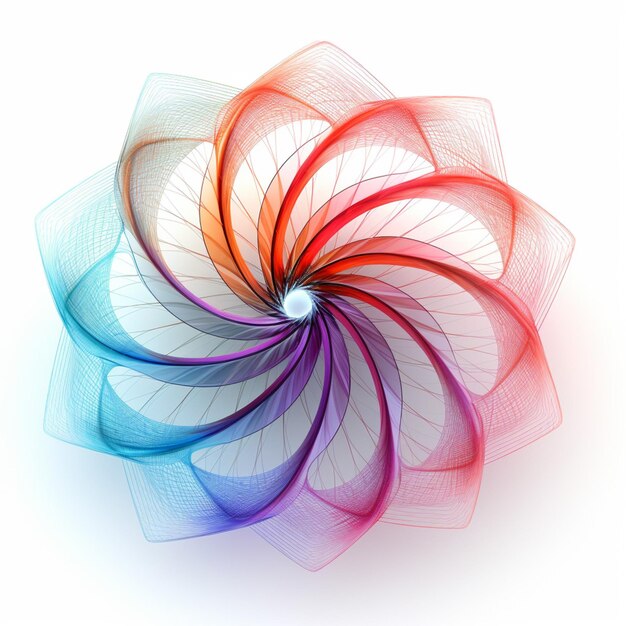 Spirograph with white background high quality ultra