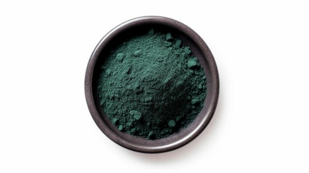 Photo spirulina powder isolated