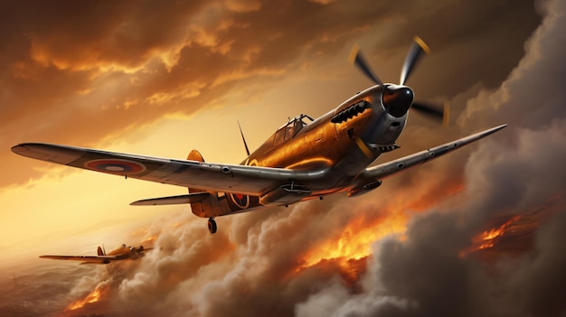 Spitfire in the skies