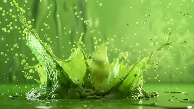 Photo splash of acid green liquid