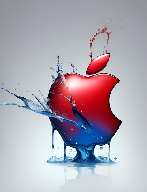 splash apple Behangontwerp voor posterpresentatie website Minimalistisch abstract