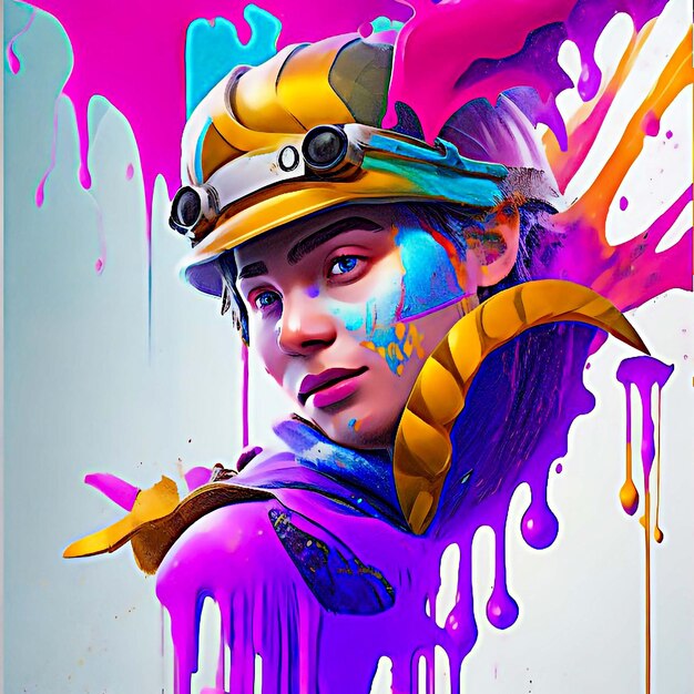 Splash art Fortnite style portrait poster