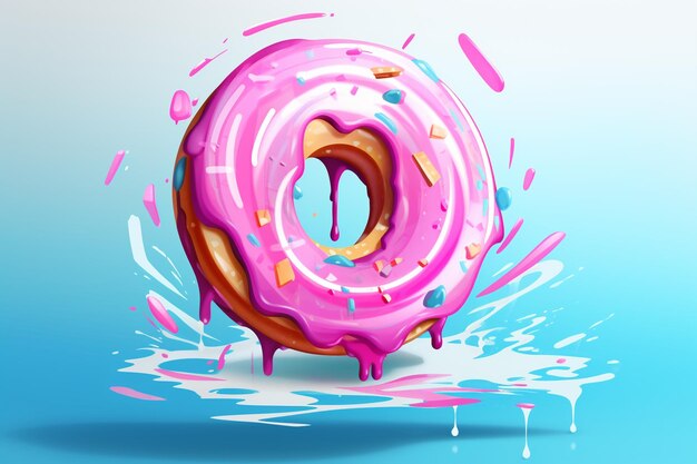 Photo splash art with donuts shape