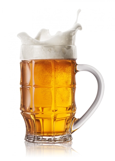 Splash in beer mug