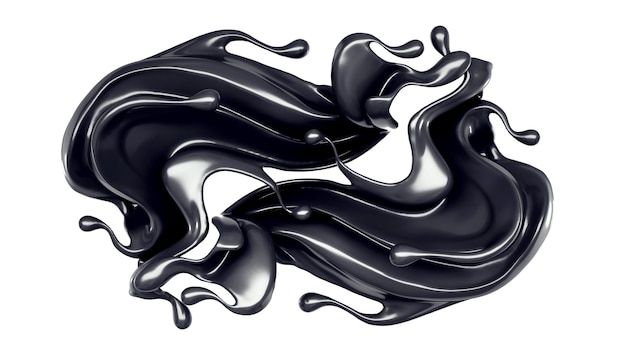 Splash of black liquid illustration