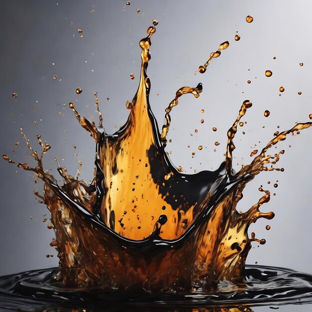 Splash of black liquid illustration