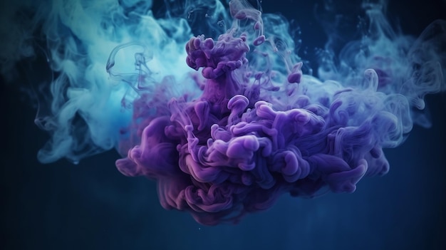 Splash of blue liquid Generative AI