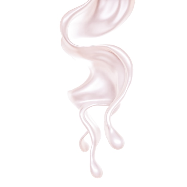 Splash of bright liquid on a white background. 3d illustration, 3d rendering.