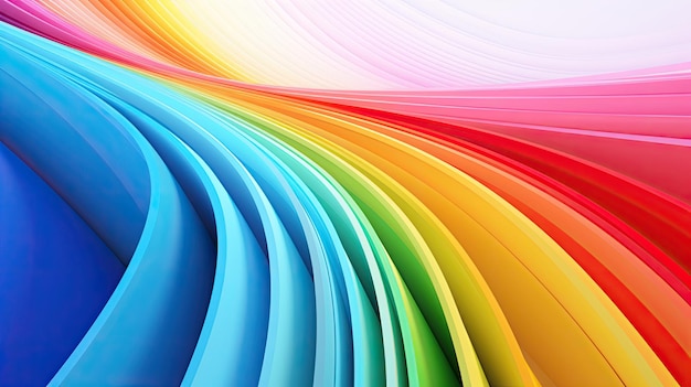 鮮やかな虹のプリズム波のスプラッシュとカラフルな視点の壁紙の低角度ショット
