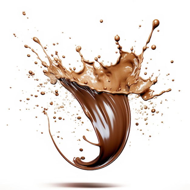 A splash of chocolate chocolate drink