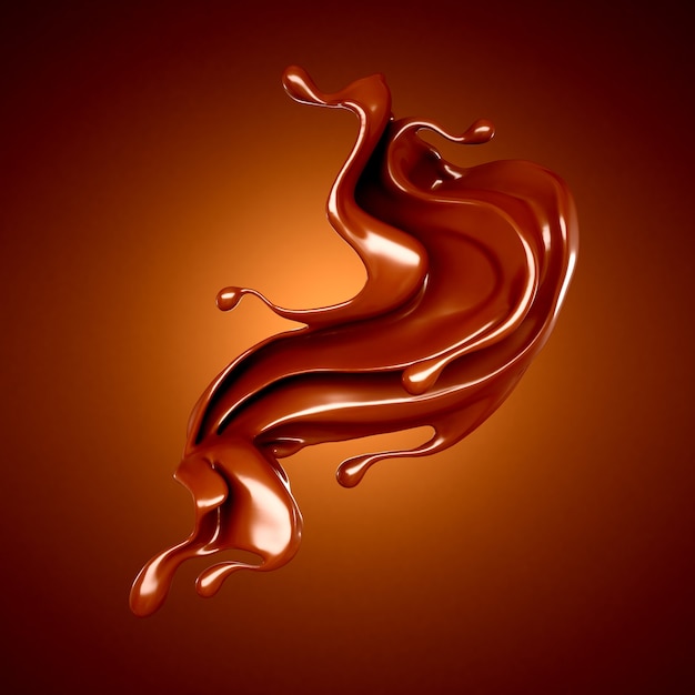 Splash of chocolate illustration