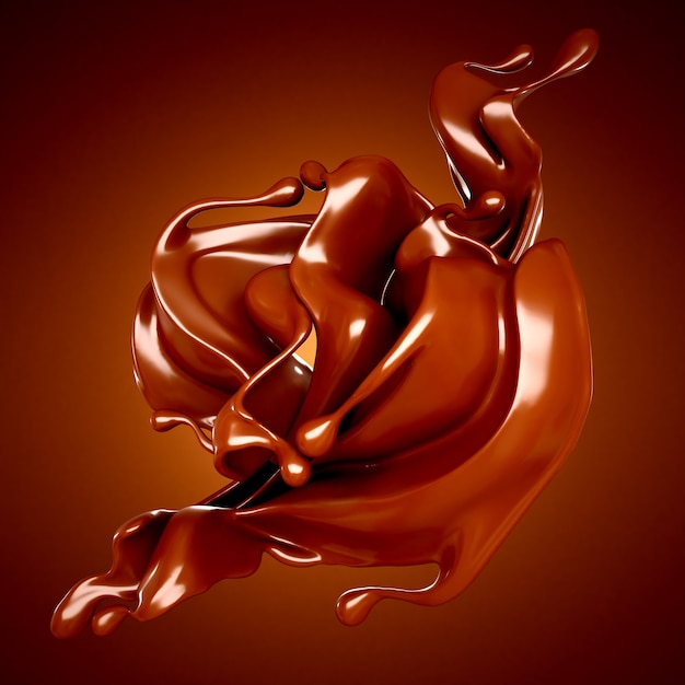 Splash of chocolate illustration