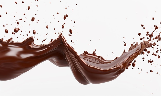 a splash of chocolate with a splash of milk chocolate splash