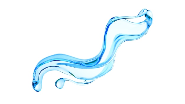 Splash of clear blue liquid illustration