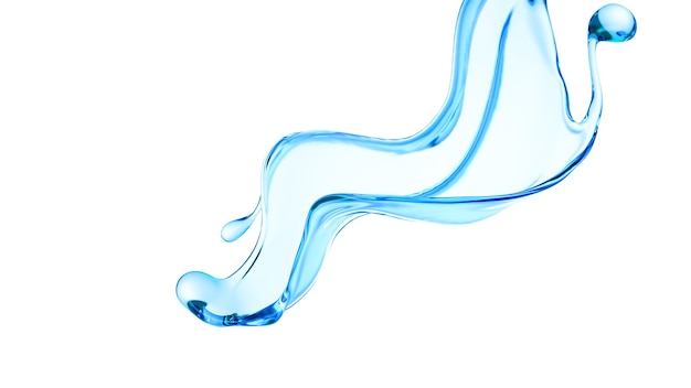 Photo splash of clear blue liquid illustration