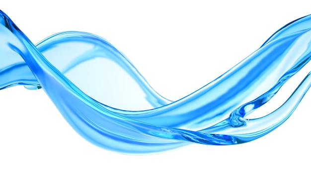 Splash of clear blue liquid illustration