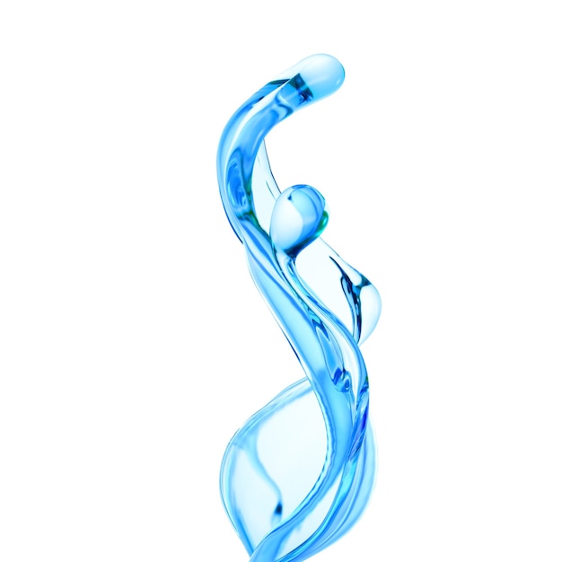 Splash of clear blue liquid illustration