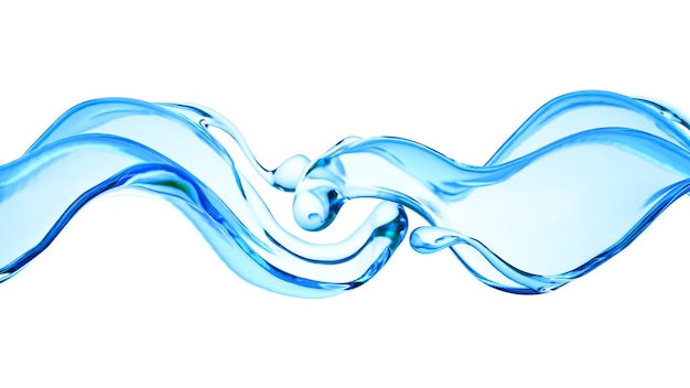 Photo splash of clear blue liquid illustration