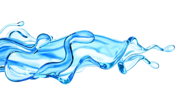 Photo splash of clear blue liquid illustration