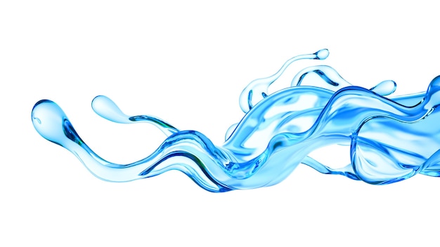 Splash of clear blue liquid illustration