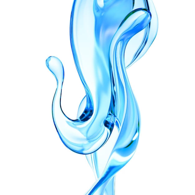 Splash of clear blue liquid illustration