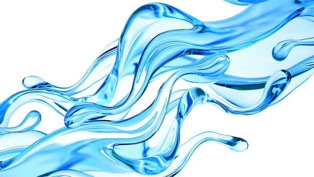 Foto spruzzata di liquido blu chiaro illustrazione