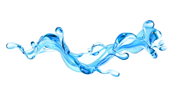 Splash of clear blue liquid illustration