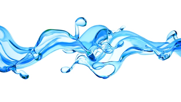 Photo splash of clear blue liquid illustration