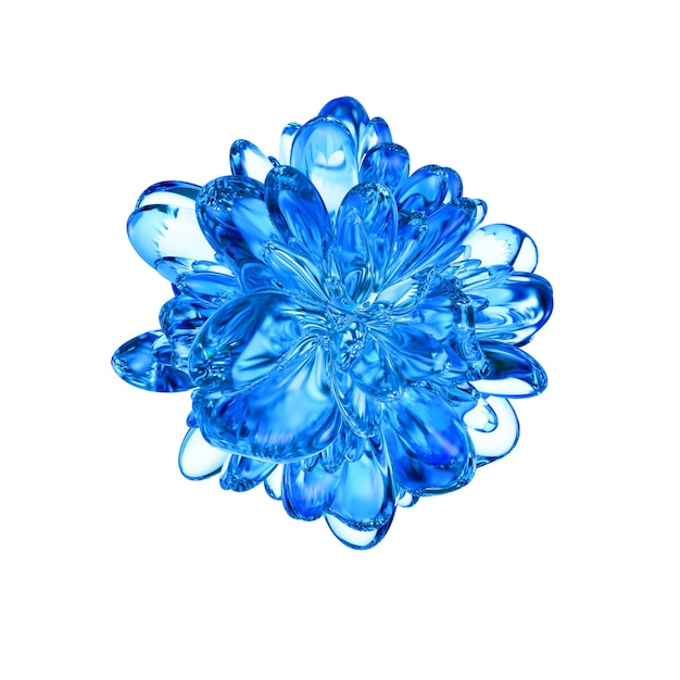 Splash of clear blue liquid illustration