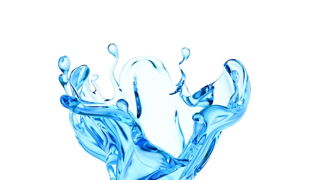 Splash of clear blue liquid illustration