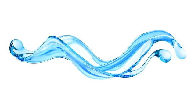 Splash of clear blue liquid illustration