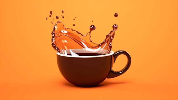 splash coffee HD 8K wallpaper Stock Photographic Image