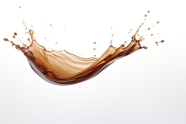 Splash Of Coffee On White Background