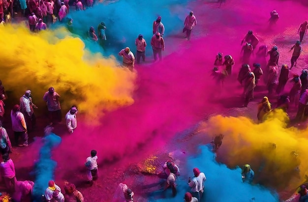 Splash of Colors Celebrating Holi