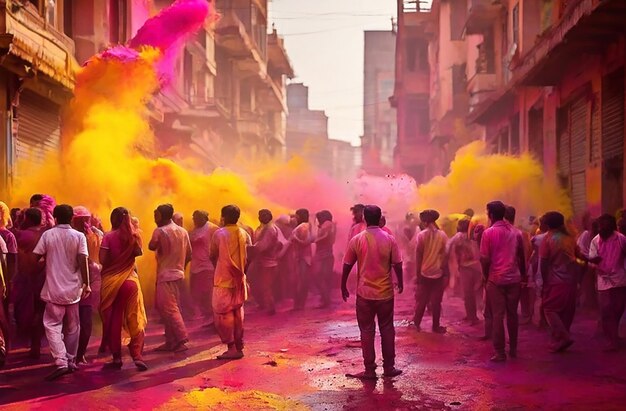 Splash of Colors Celebrating Holi