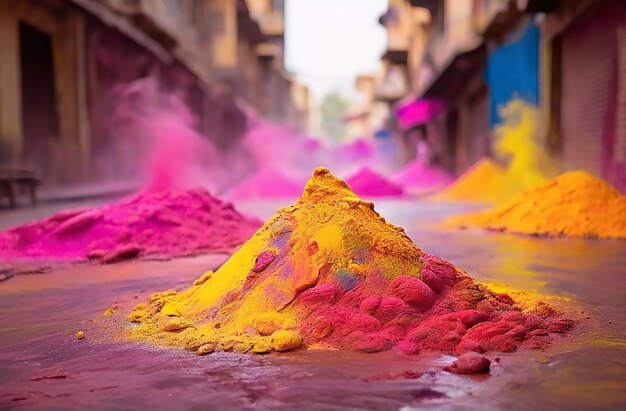 Photo splash of colors celebrating holi