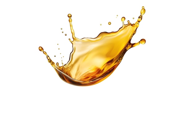 Splash cooking oil on white background