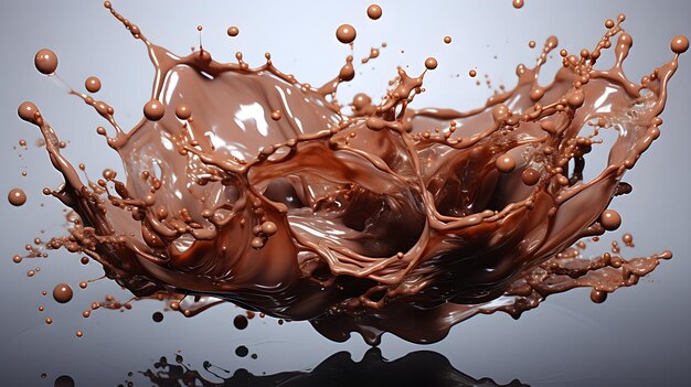 Splash effect with chocolate