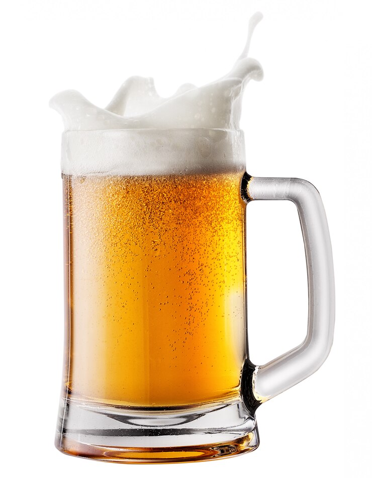 Photo 맥주 머그잔에 스플래시 거품
