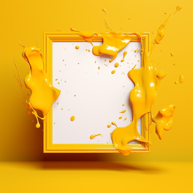 Splash frame with yellow background