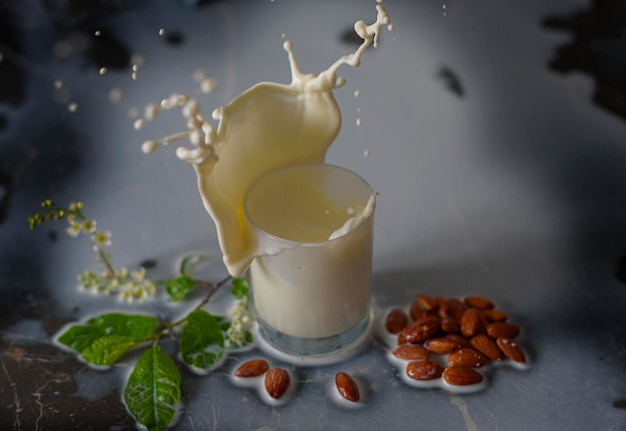 splash fresh almond milk