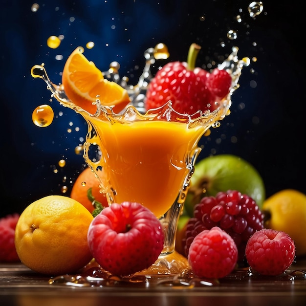 Splash of Fruit Background