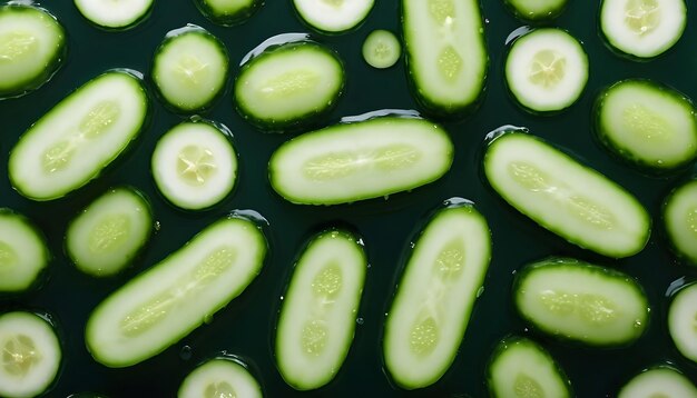 A Splash of Green Cucumber Photography