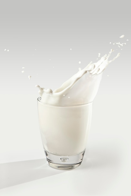 Splash of milk in a glass.