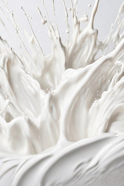 a splash of milk is shown in the air Generative AI