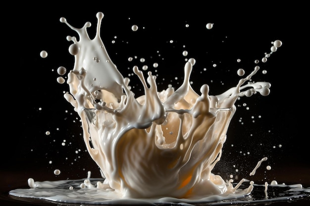 A splash of milk is shown in this image.