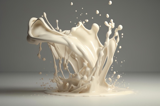 A splash of milk is shown in this image.