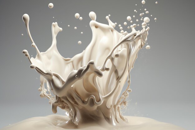 A splash of milk is shown in this image.